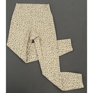 Tavi Active High Waisted 7/8 Leggings Womens Medium Tan Leopard Yoga Athleisure